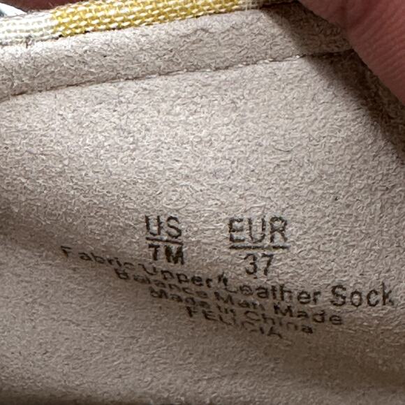 Sam Edelman Felicia Ballet Flats Bow Slip On Gingham Fabric Yellow White 7 - Picture 6 of 7